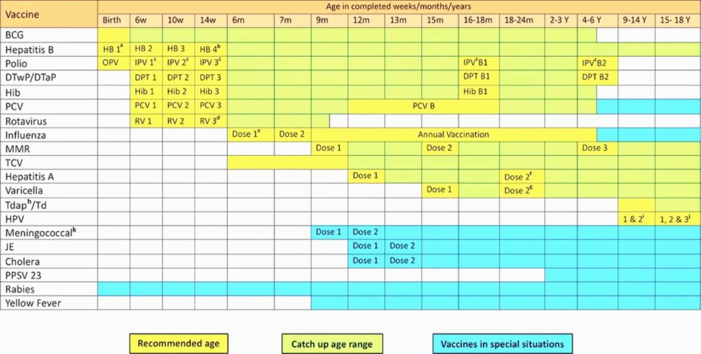 IAP IMMUNISATION SCHEDULE 2025